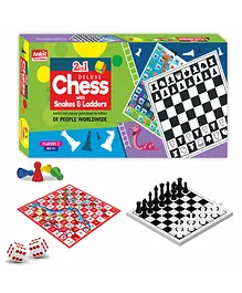 Ankit Toys 2 in 1 Classic Chess Snakes & Ladders Deluxe Board Game Set of 2 - Multicolor