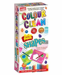 Ankit Toys Shapes Theme Colour & Clean Kit - 12 Cards
