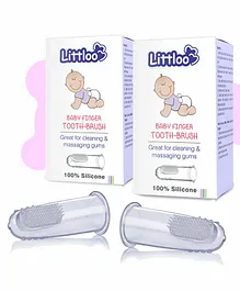 Littloo Baby Silicone Finger Brush Pack of 2 