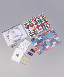 My House Teacher 20 National Flags Magic Folder - Multicolor