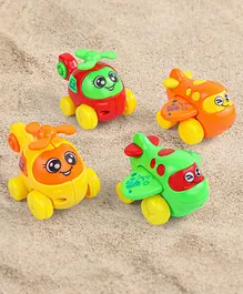 Babyhug Friction Powered Plane And Chopper Set Pack of 4 - Multicolor