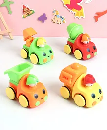  Friction Powered Vehicle Set of 4 - Multicolor