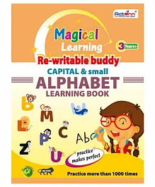 Actonn Re Writable Buddy Capital & Small Alphabet Learning Book - English