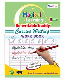 Actonn Re-writable Cursive Writing Book - English