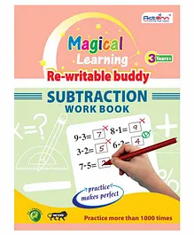 Actonn Re-writable Subtraction Work Book - English
