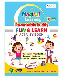 Actonn Re-writable buddy Fun & Learn Activity Book - English
