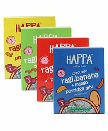 Happa Organic Baby Porridge Combo Pack of 4 - 200 gm each