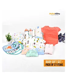 Mom's Home New Born Baby Essentials Gift Combo Box - Multicolour