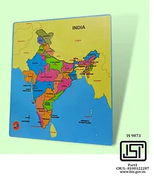 Planet of Toys Wooden Map Knob Puzzle - 20 Pieces