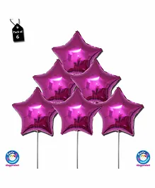 Shopperskart Star Shape Foil Balloon Pink - Pack of 6