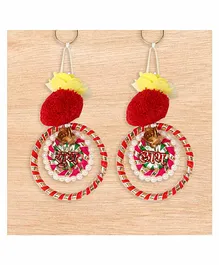 Passion Petals Diwali Wall Hanging of Shubh Labh Red - Pack of 2