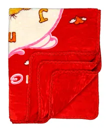 Kidlingss Double Ply Mink Blanket Bear Print - Red