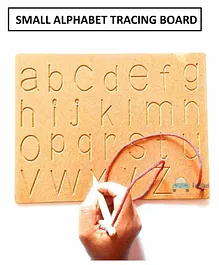 FunBlast Wooden Small Alphabet Tracing Board - Brown