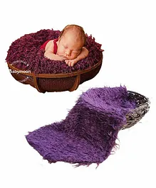 Babymoon Photoshoot Blanket Prop - Purple Brown