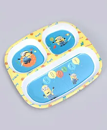 Minions Sectioned Plate - Blue Yellow