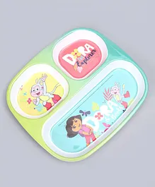 Dora the Explorer Sectioned Plate - Green