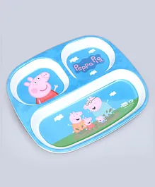 Peppa Pig Sectioned Plate - Blue