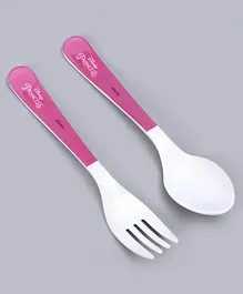 Disney Princess Fork & Spoon - White Pink