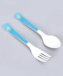 Minions Fork & Spoon - White Blue