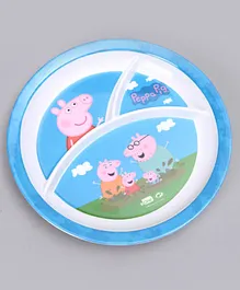 Peppa Pig Sectioned Plate - Blue