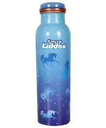 Smily Kiddos Water Bottle Unicorn Print Blue - 900 ml