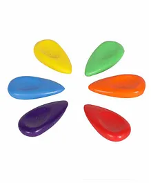Passion Petals Leaf Shaped Wax Crayons Pack of 6 - Multicolor