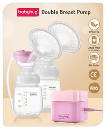 Babyhug Double Breast Pump - Pink & White