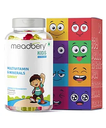 Meadbery Multivitamin and Mineral Gummy Bears - 2.5 gm Each - 30 pieces - Pack of 3