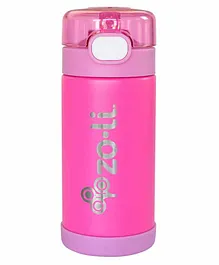 ZoLi Pow Squeak Vacuum Insulated Straw Drink Water Bottle Pink - 295 ml 