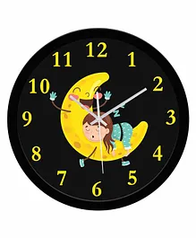 WENS Sweet Dreams Silent Non-Ticking Wall Clock - Black