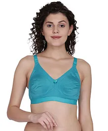 Fashiol Non Padded Non Wired Heavy Cup Support Maternity Bra - Light Blue