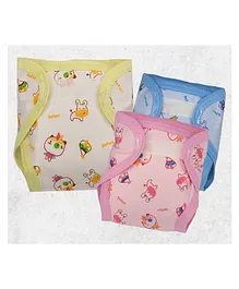 Lollipop Lane Cloth Diapers with Velcro Closure Newborn - Pack of 3