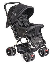 Babyhug Cocoon Stroller With Mosquito Net & Reversible Handle - Mid Night Black