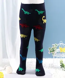 Mustang Footed Tights Dino Design - Navy Blue