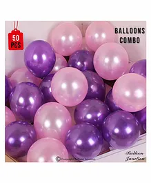 Balloon Junction Metallic Balloons Pink Chrome Purple - Pack of 50