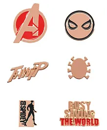 EFG Marvel  Avengers Spiderman Pin Set Red - Pack of 6