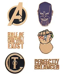 EFG Marvel Avengers Thanos Pin Set Golden - Pack of 6