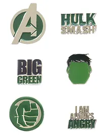 EFG Marvel Avengers Hulk Pin Set Green - Pack of 6