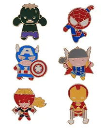 EFG Marvel Avengers Character Pin Set Multicolor - Pack of 6