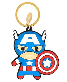 EFG Marvel  Avengers Captain America Rubber Keychain - Blue