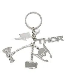 EFG Marvel Avengers Thor Multi Charm Keychain - Silver