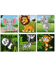 Fiddlys Wooden Jigsaw Puzzles Pack of 6 - 9 Pieces Each