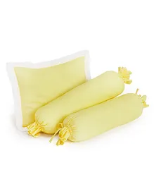 The White Cradle Cot Pillow & Bolsters Set with Fillers - Yellow