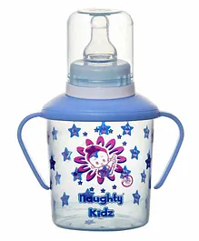 Naughty Kidz Sipper with Soft Nipple Spout Spoon and Twin Handle - 300 ml