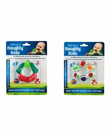 NAUGHTY KIDZ Combo Of 2 Water Filled Teether - Red
