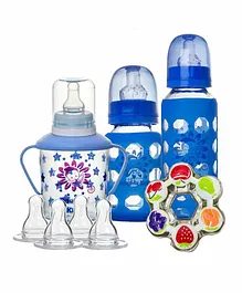 Naughty Kidz Feeding Bottle And Accessories Pack of 10 - Multicolor 