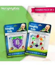 Naughty Kidz Water Filled Toy Teether Pack of 2 - Multicolor
