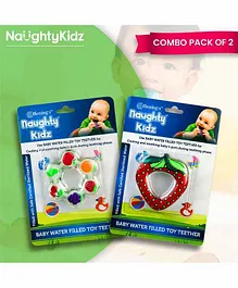 Naughty Kidz Water Filled Toy Teether Pack of 2 - Multicolor
