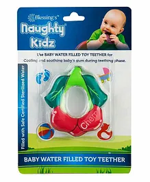 Naughty Kidz Water Filled Toy Teether Cherry Shape - Multicolor