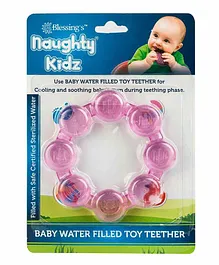 Naughty Kidz Water Filled Silicone Teether - Pink